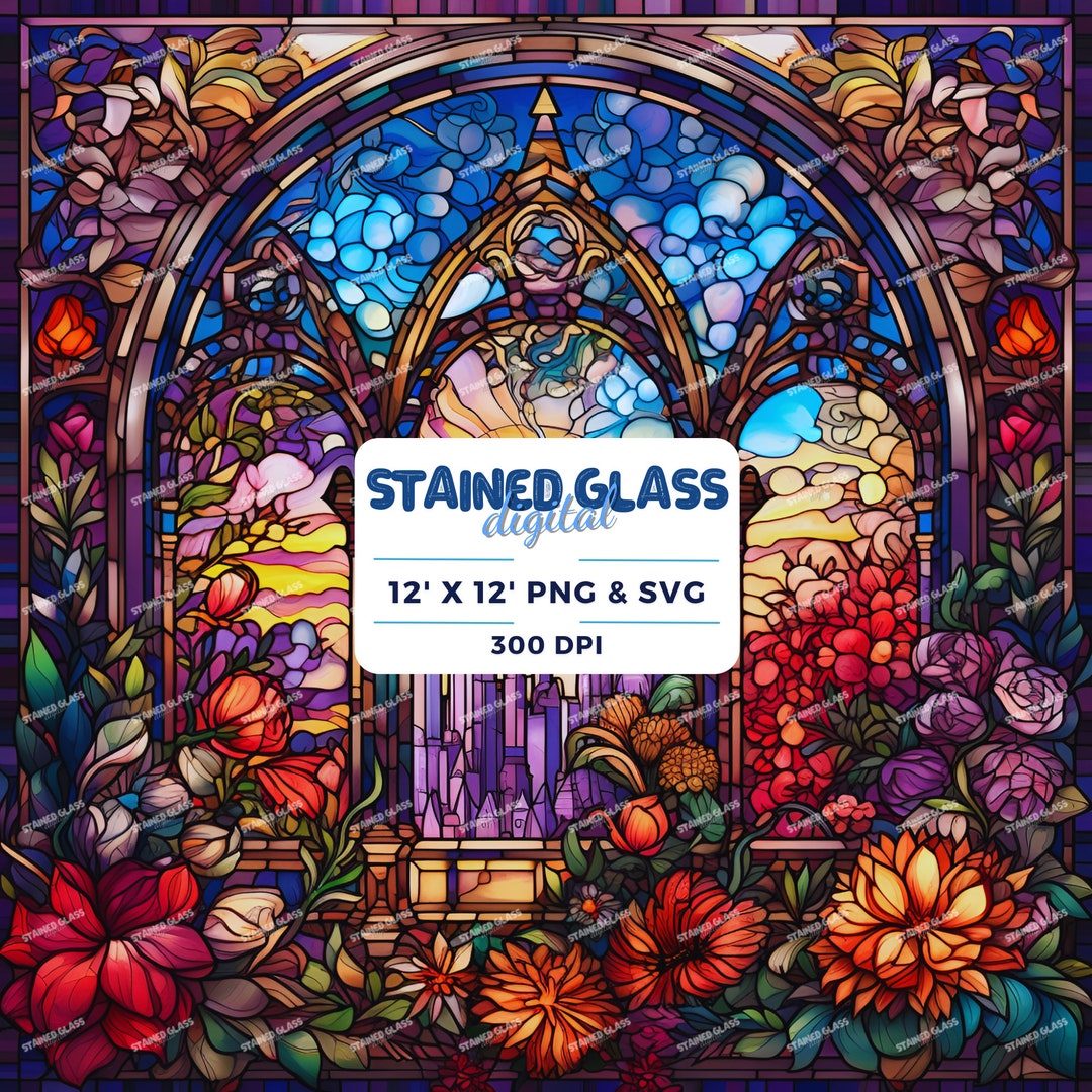 New York City Glass Sublimation Stained Glass Pattern New Etsy