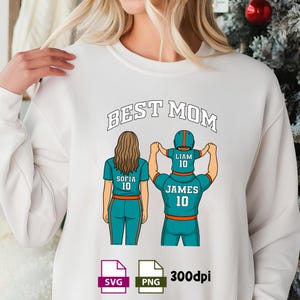 Personalized Football Mom PNG, Custom Gameday Football PNG, Football Mama Png, Customized Football, Custom Svg, Father mom football svg