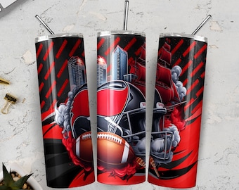 Buccaneer 20 once Skinny Tumbler Wrap PNG, Sport 20 once Tumbler PNG, Casco da football Sublimazione Tumbler PNG Download digitale