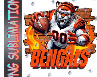 Sublimación de bengala PNG / Sublimación deportiva PNG / Descarga instantánea / Clipart de fútbol / Material para manualidades / Gráfico de camiseta de fútbol