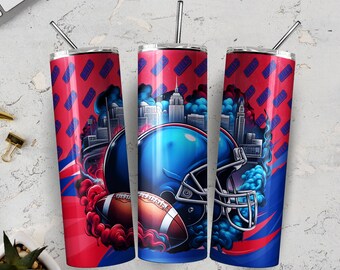 Bill 20oz smal tumbler-wrap PNG, sport 20oz tumbler PNG, fotbollshjälm sublimeringstumbler PNG digital nedladdning