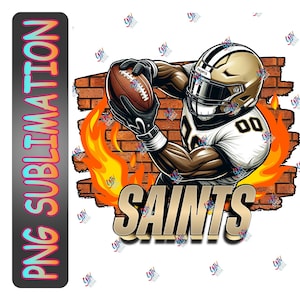 Saint Sublimation PNG | Sport Sublimation PNG | Instant Download | Football Clipart | Crafting Supply | Football T-shirt Graphic
