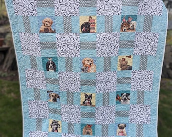 Handmade Doggie Drama Quilt