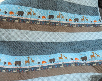 Handmade Baby Boy Woodland Quilt