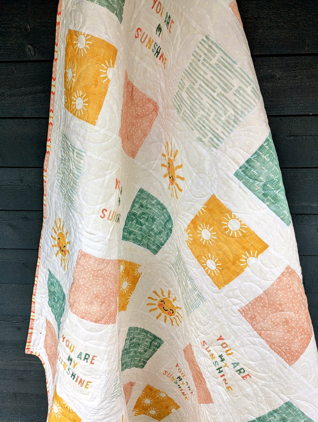 You Are My Sunshine Baby Quilt Etsy