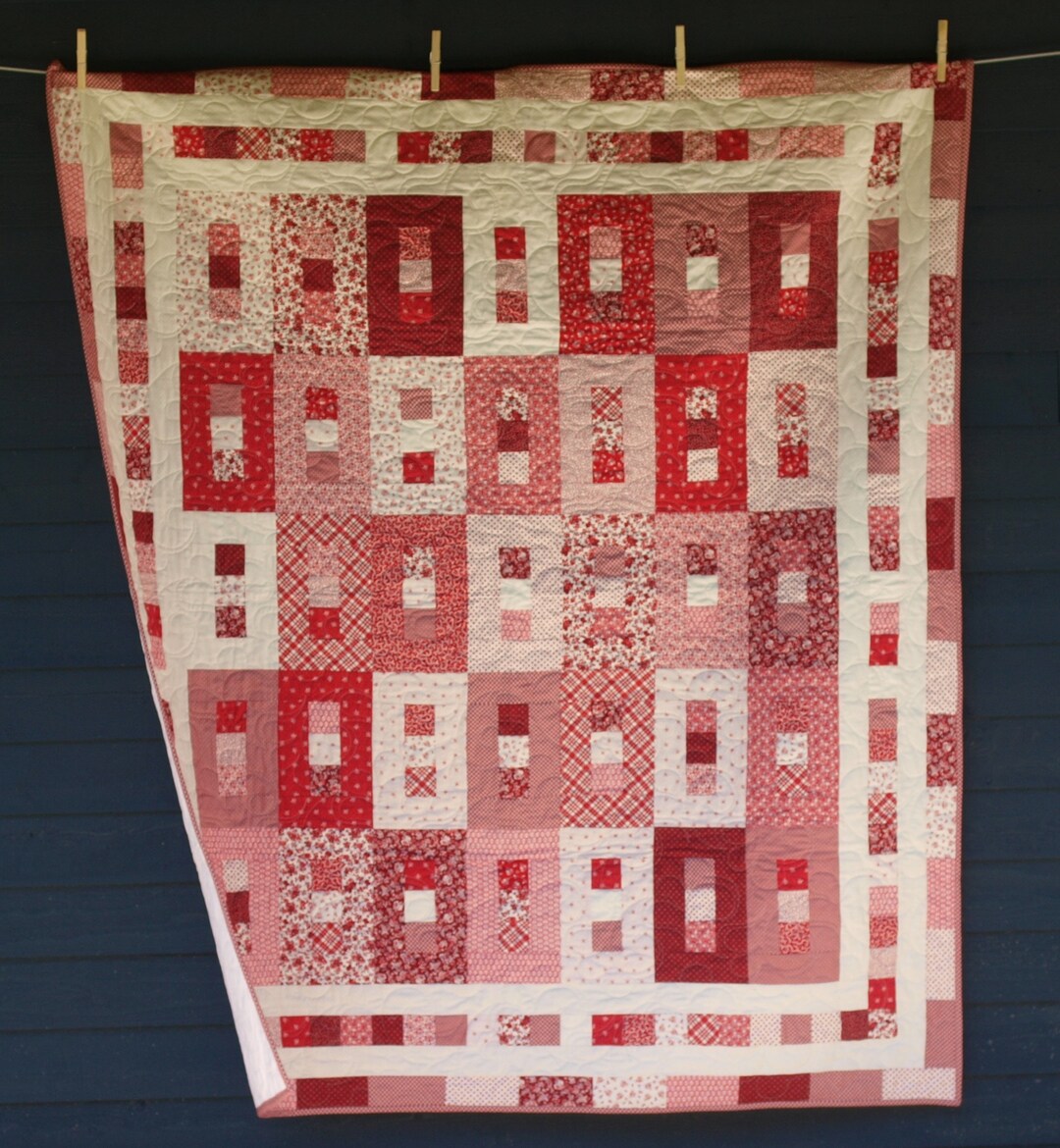 Redwork Traditions Keyhole Quilt Etsy