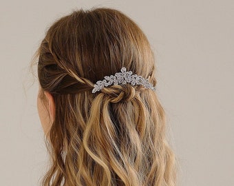Crystal Bridal Hair Comb, Wedding Hair Piece, Crystal Bridal Hair Accessories ,Silver Bridal Hair Comb, Silver Bridal Hair Pin