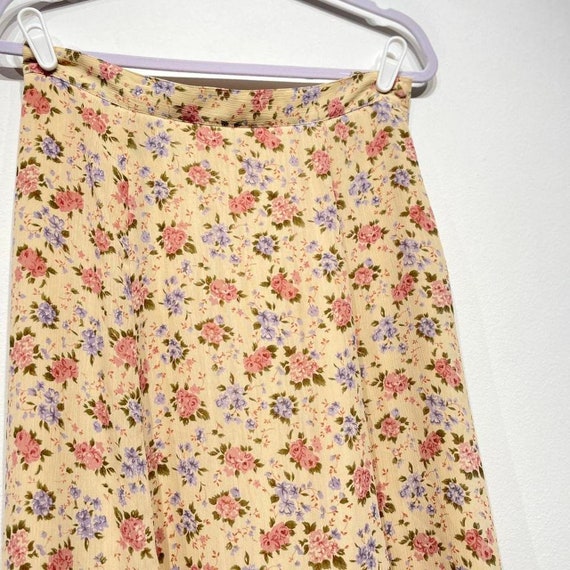 Vintage Liz CLaiborne Pastel Yellow Floral Maxi S… - image 3