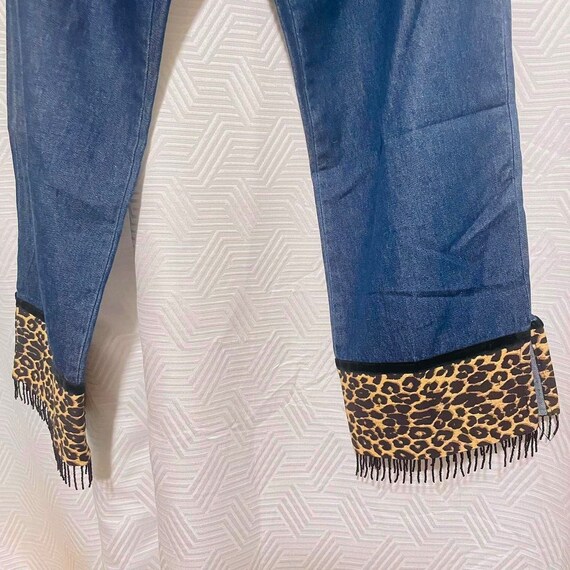 Leopard Print Fringed Pants - image 2