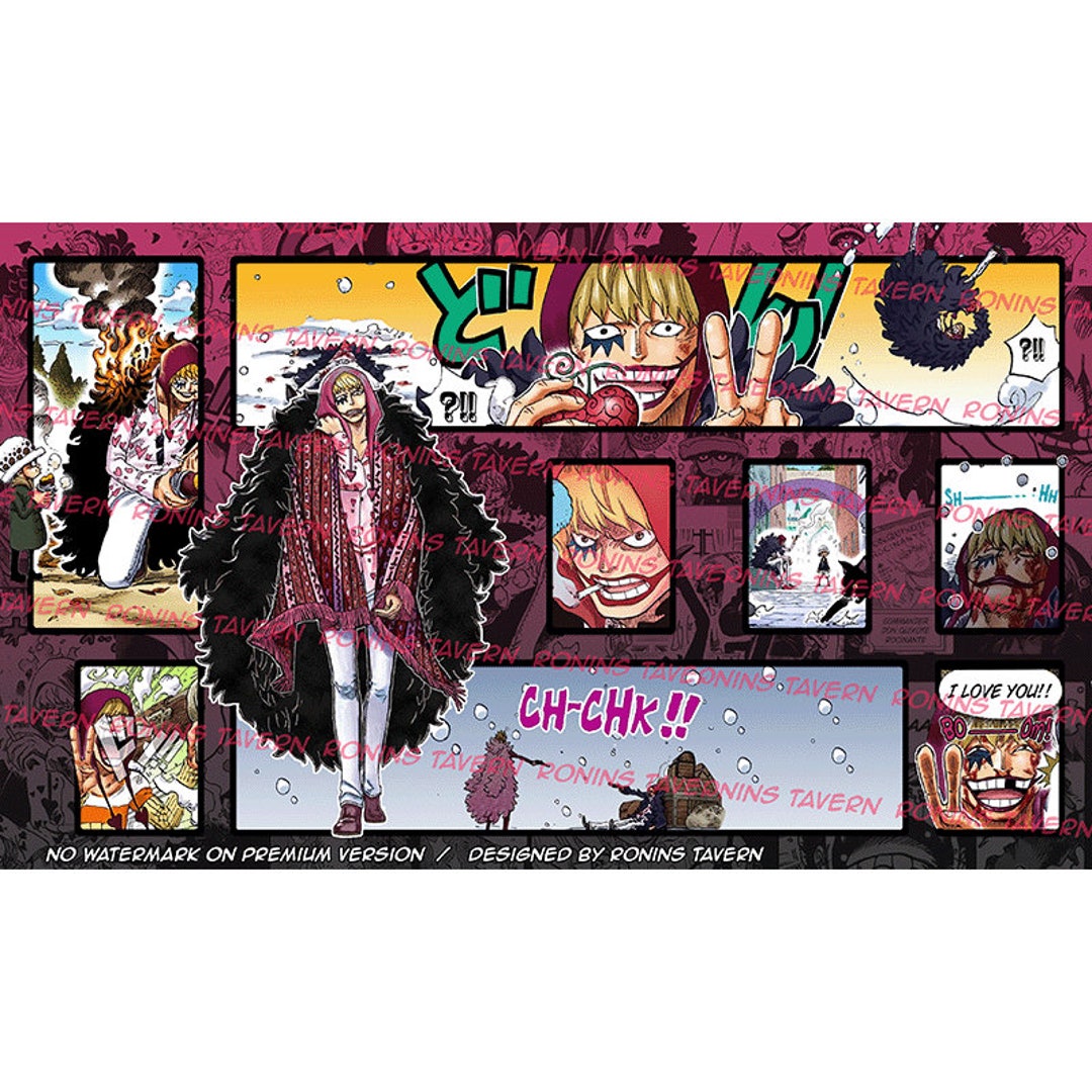 One Piece TCG Corazon Deluxe Playmat With Zones designed by