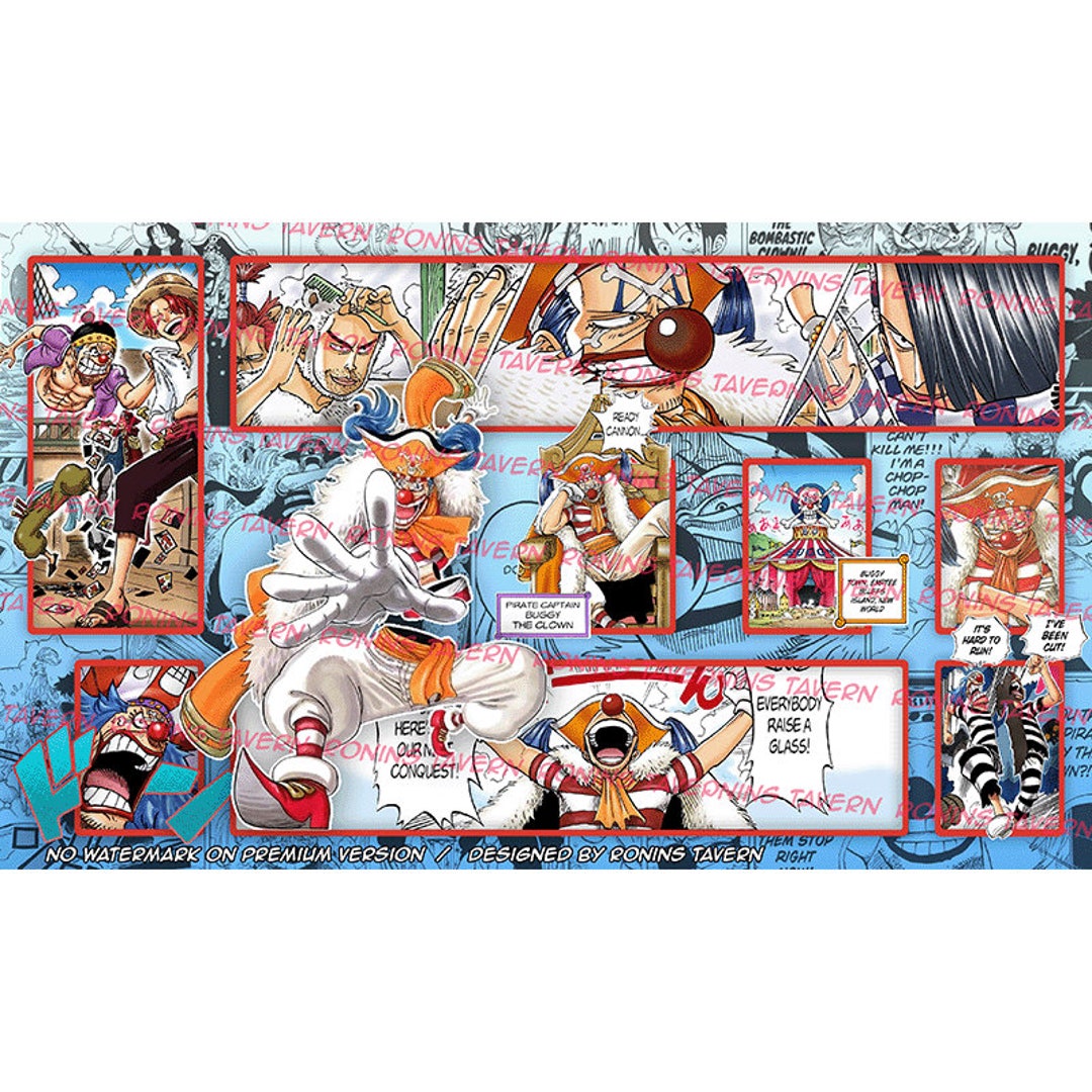 One Piece TCG Buggy Deluxe Playmat With Zones designed by Etsy