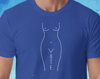 Las ganancias se donaron a Planned Parenthood-VOTE Camiseta con silueta de mujer por el derecho al aborto/Pro-Choice/Derechos de la mujer