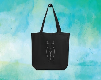 Las ganancias donadas a Planned Parenthood - Pro-Choice VOTE Woman Silhouette Large Eco Tote Bag
