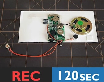 Do It Yourself Talking Card | Recordable Sound Module For Greeting Cards, Greeting Card Sound, Sound Chip | 120 Seconds With Line-in Port