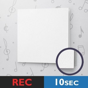 Quadratische Filz-Musikalische Grußkarte | Einzigartige Musikalische Grußkarte, Quadrat Grußkarte, Filz Grußkarte mit Musik | 6 "x 6" | 10 Sekunden