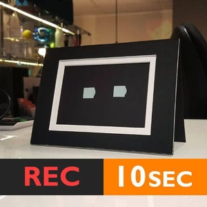 Schwarze Fotorahmen-Karte | DIY Fotorahmen Karte mit gratis Silber Marker | 10 Sekunden