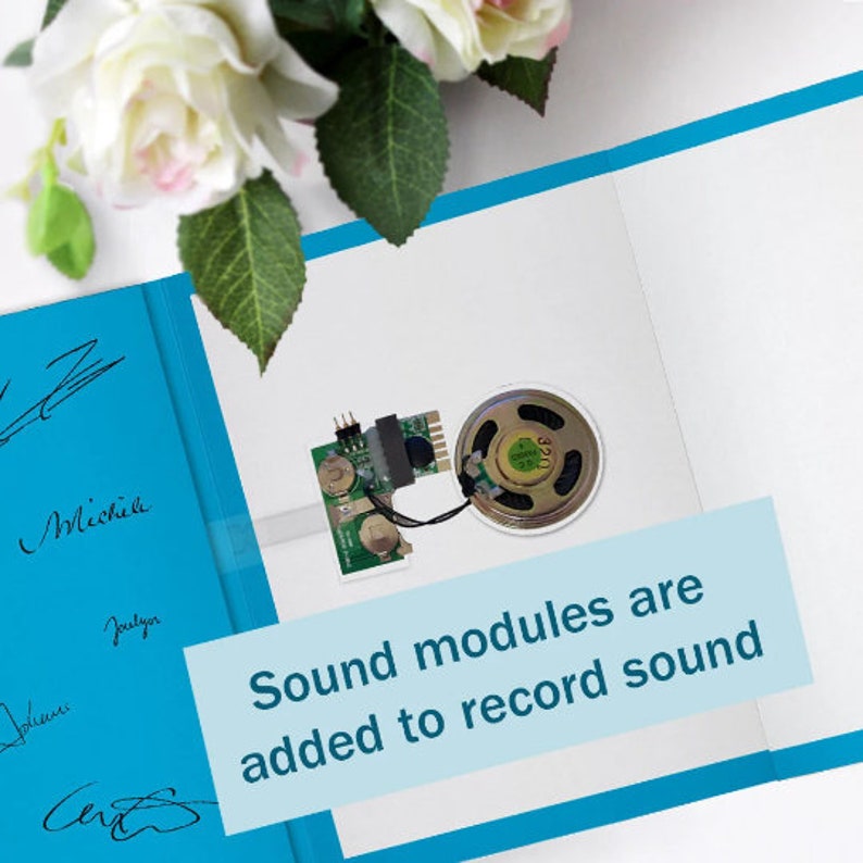 Recordable Greeting Card Voice Recording Cards, Recordable Cards, Voice Greeting Card 5 x 7 120 Seconds image 2