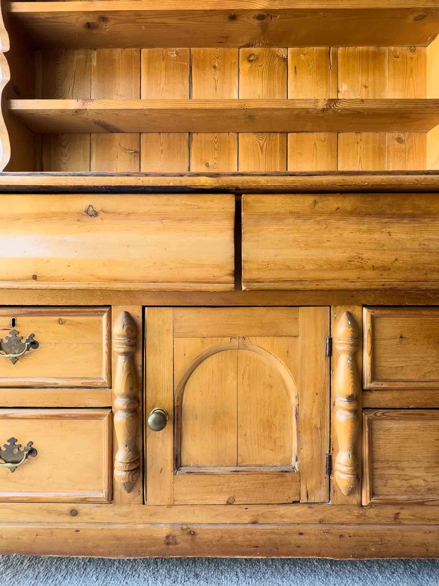 Large English Antique Kitchen Dresser - Etsy