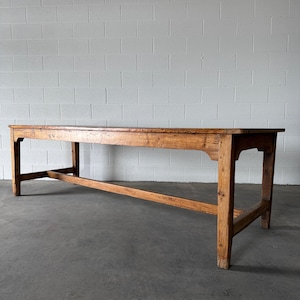 Large antique pine dining table
