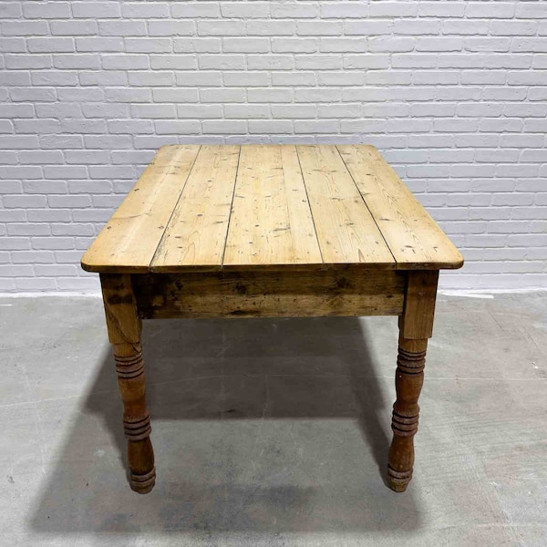 Antique pine kitchen table