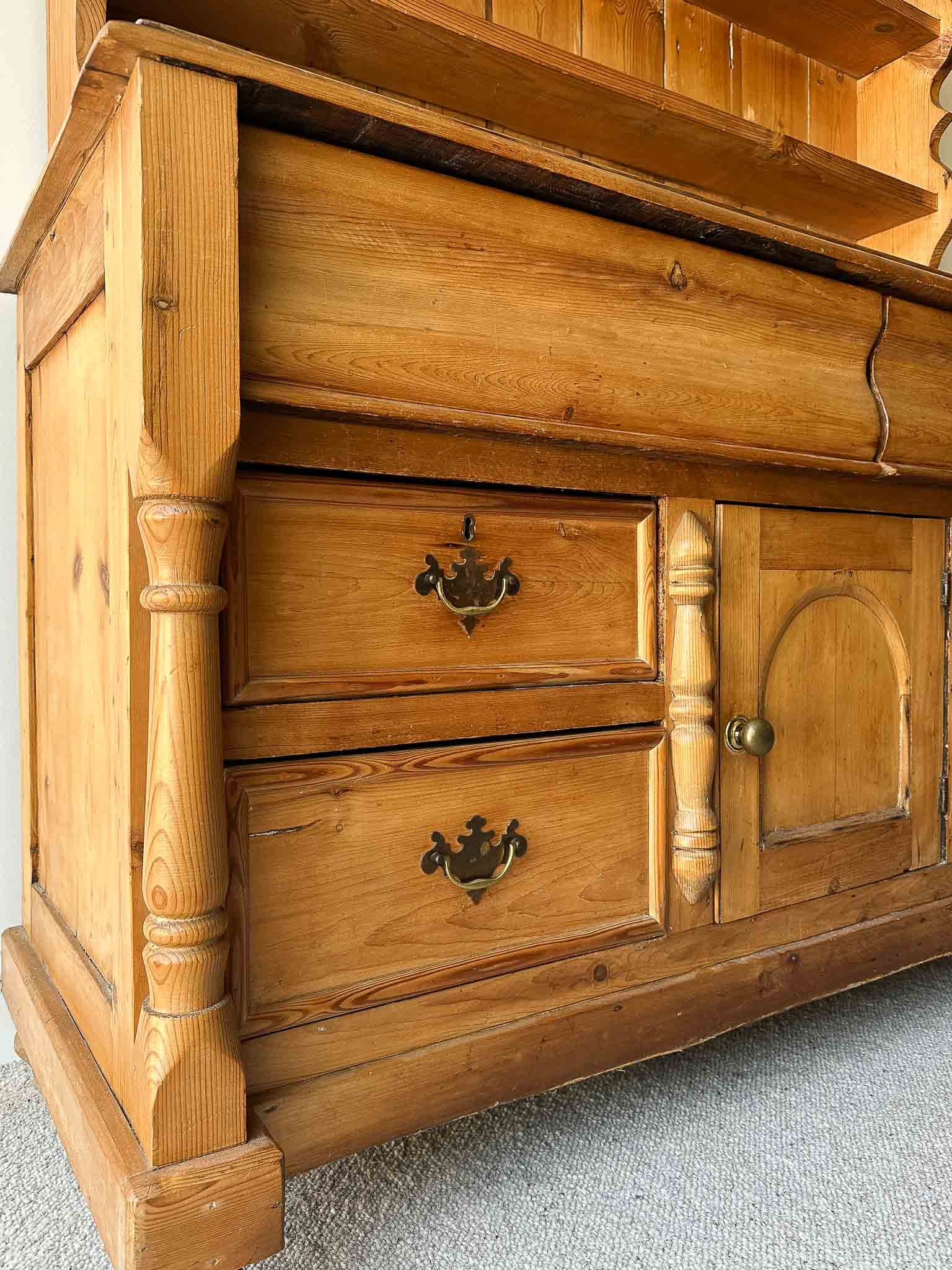 Large English Antique Kitchen Dresser - Etsy