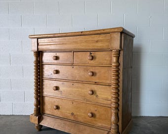 Scottish antique pine chest of drawers