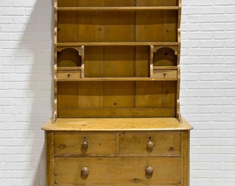 Narrow pine kitchen dresser
