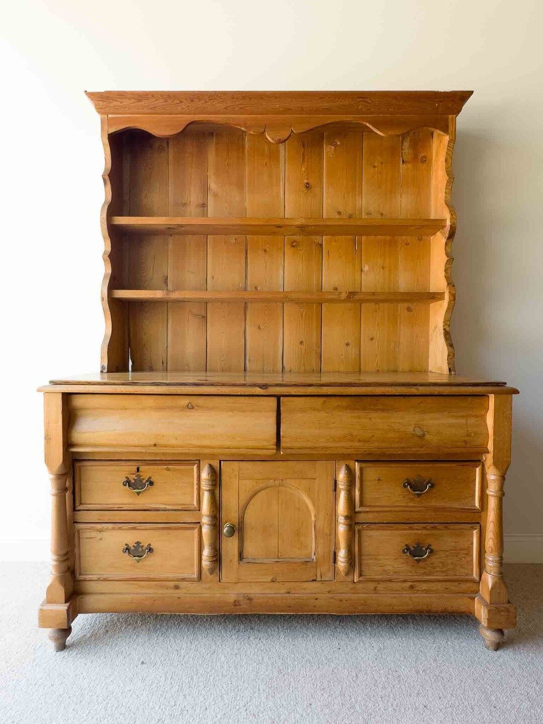 Large English Antique Kitchen Dresser - Etsy