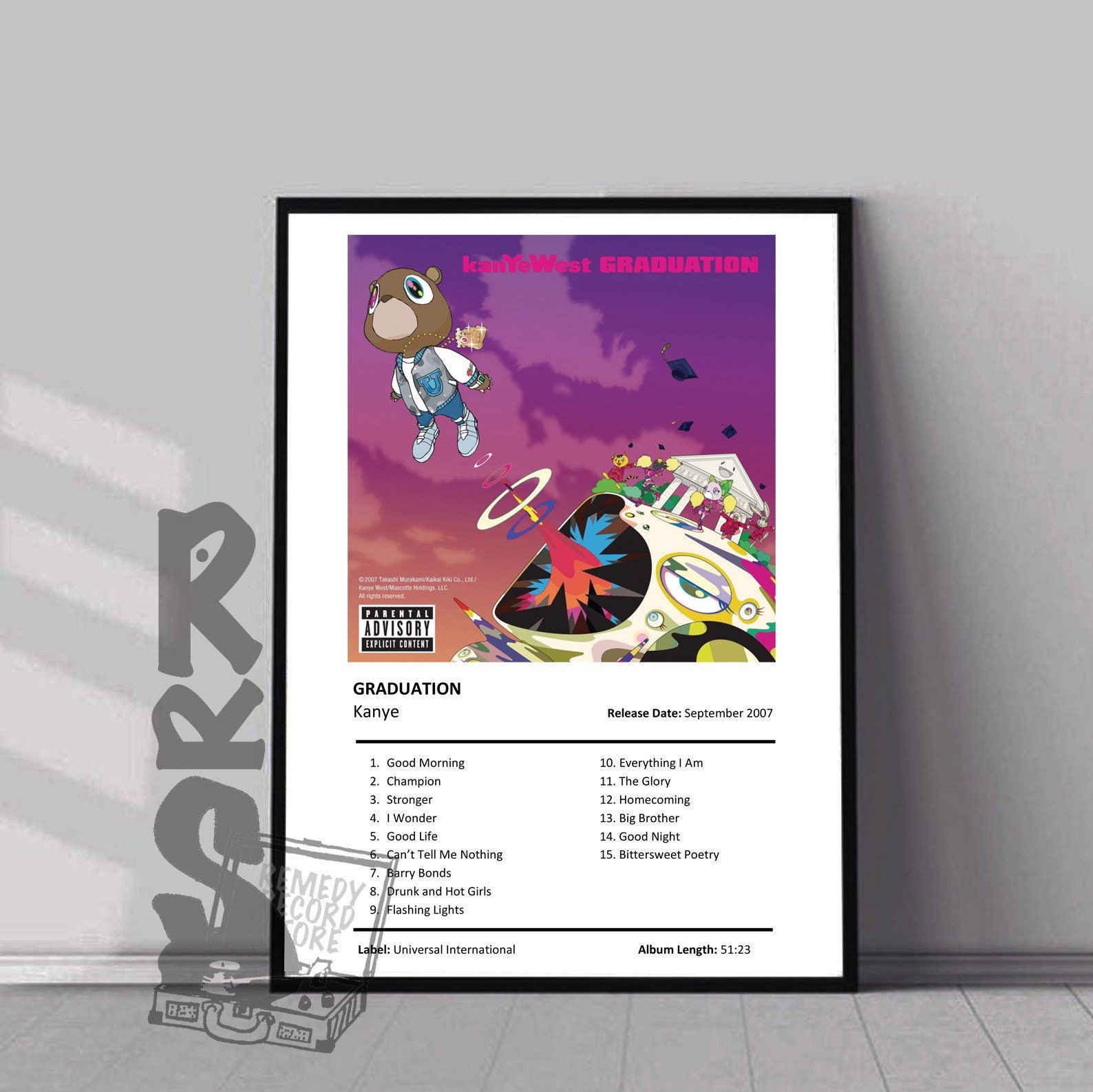 Kanye Graduation Album Cover Poster Kanye Poster Music Gift -  UK
