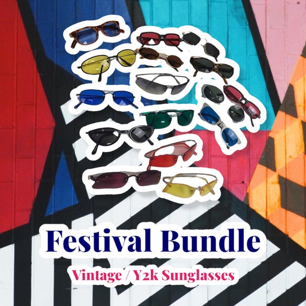 Festival Sunglasses Mystery Box / Vintage & Y2k Sunglasses Bundle / Mix of Rave and 2000s - vintage sunglasses - perfect for festivals