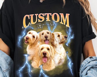 Comfort Colors Custom Dog Shirt  Personalized Pet Tee  Custom Bootleg Shirt Personalized Pet Shirt 90s shirt