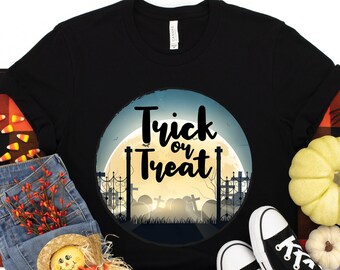 Trick or Treat, Trick or Treat Shirt, Funny Halloween T-Shirt, Toddler Halloween Shirt, Halloween Shirt Kids, Girls Halloween Shirt