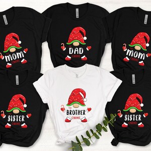 Personalized Gnome Family Raglan, Custom Matching Family Christmas Plaid Pants, Family Matching shirts, The Dad Gnome Raglan, Christmas 2024