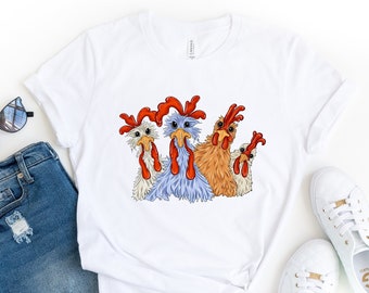 Cute Chicken Breeds Shirt For Farmer, Funny Chicken Shirt,, Animal T-Shirt, Farm Gift for Women, Chicken Mom Shirt,Crazy Chicken Shirts