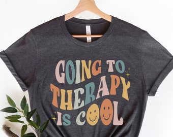 Going To Therapy Is Cool Mental Health Shirt Y2k Shirt Anxiety Shirt Retro Indie Clothing Aesthetic Clothes Preppy Sweatshirt Vsco Hoodie