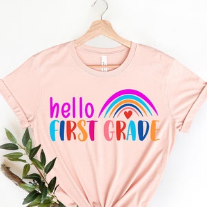 Hello First Grade Shirt | First Day of School Shirt, Back To School Shirt,1st Grade Student Shirt,First Grade Shirt,First Grade Girls & Boys