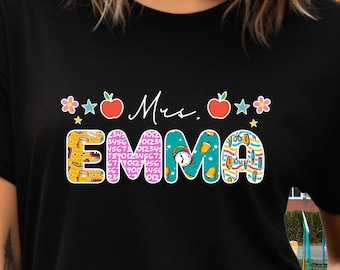 Back to School Teacher T-Shirt Custom School Shirt Personalized Teacher Shirt Teacher Appreciation Tee Gift for Her