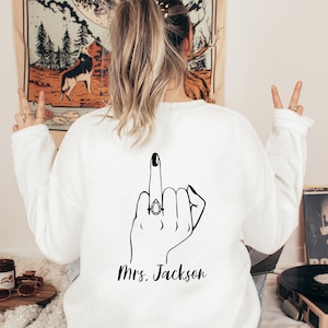Bridal Sweatshirt, Custom Wedding Engagement Gift,Mrs. Fiance Wife shirt,  Personalized Bride Gift, Bridal Shower Bachelorette Gift
