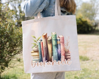 Book Lovers Tote Bag, School Bag, Gift for Book Lover,Gift For Bookworms, Gift For Teachers,Bookaholic Tote Bag, Book Tote Bag