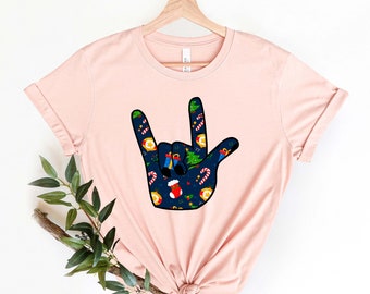 Sign Language Christmas Shirt, Sign Language ASL Shirt, ASL Christmas Shirt, American Sign Language Shirt, Teacher Appreciation