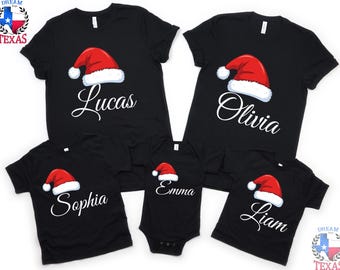 Personalized Matching Family Christmas Shirts,Custom christmas family shirt,christmas family outfits,Matching Xmas Tees