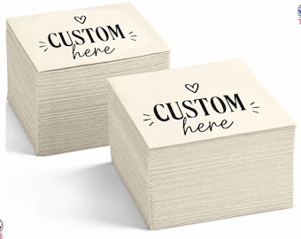 Personalized Cocktail Napkins, Custom Party Napkins, Wedding Napkins, Custom Dinner Napkins, Personalized Paper Napkins, Event Decor