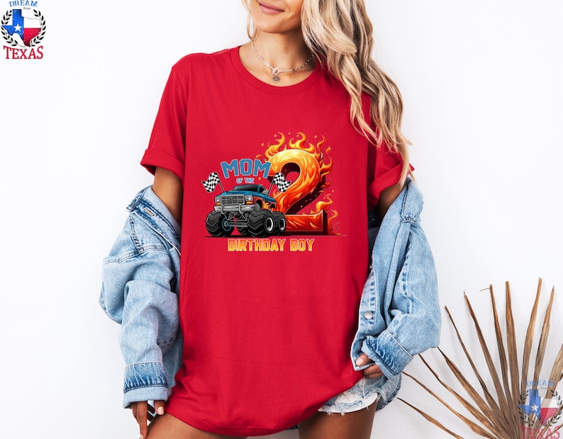 Custom Monster Truck Family Matching Birthday Party Shirt, Birthday Boy Monster Truck Shirt, Monster Truck Party Gift For Kids
