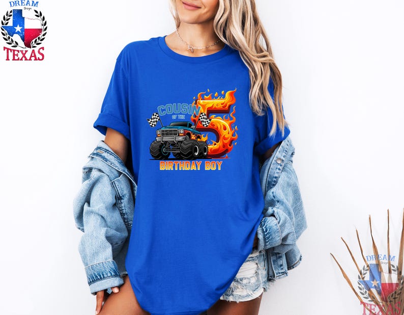 Custom Monster Truck Family Matching Birthday Party Shirt, Birthday Boy Monster Truck Shirt, Monster Truck Party Gift For Kids