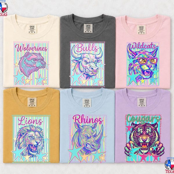 Comfort Colors® Custom School Mascot Shirt,school spirit shirt,Preppy Team Shirt,Preppy Game Day Shirt,Football Game Day,Back to School