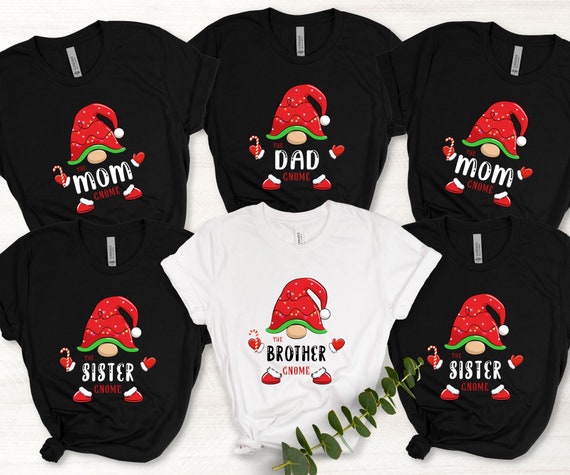 Personalized Gnome Family Raglan, Custom Matching Family Christmas Plaid Pants, Family Matching shirts, The Dad Gnome Raglan, Christmas 2024