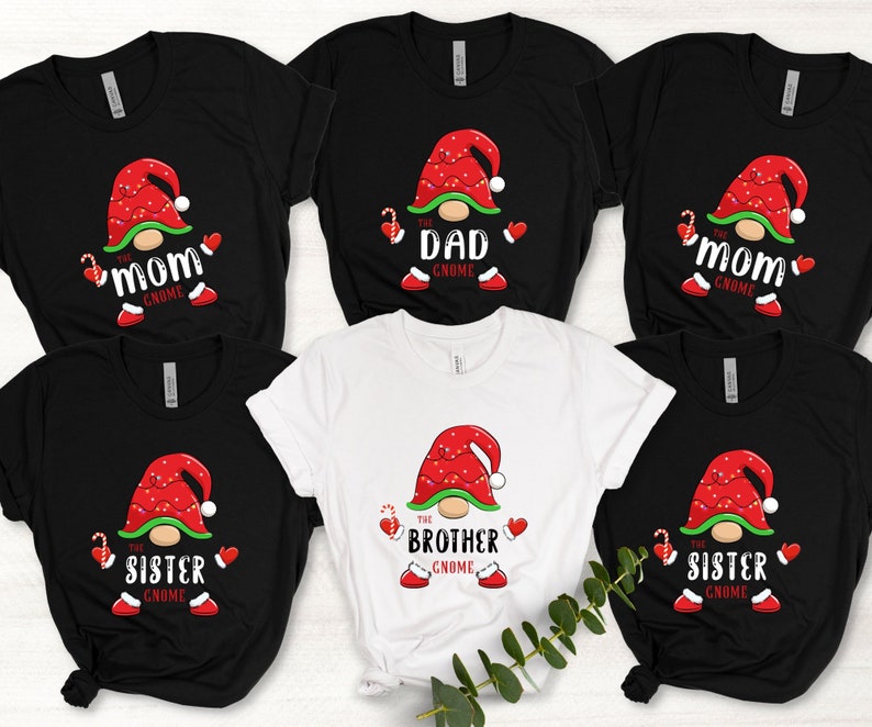 Personalized Gnome Family Raglan, Custom Matching Family Christmas Plaid Pants, Family Matching shirts, The Dad Gnome Raglan, Christmas 2024