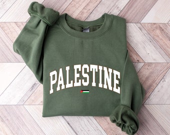 Palestine Sweatshirt, Palestine Flag Crewneck Sweatshirt, Palestinian Sweatshirt, Gaza Unisex College Varsity Style Hoodie, Palestine Gift