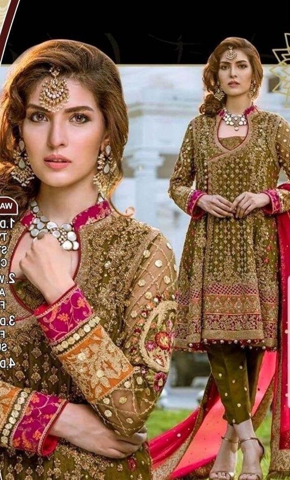 Angrakha style frock store for mehndi