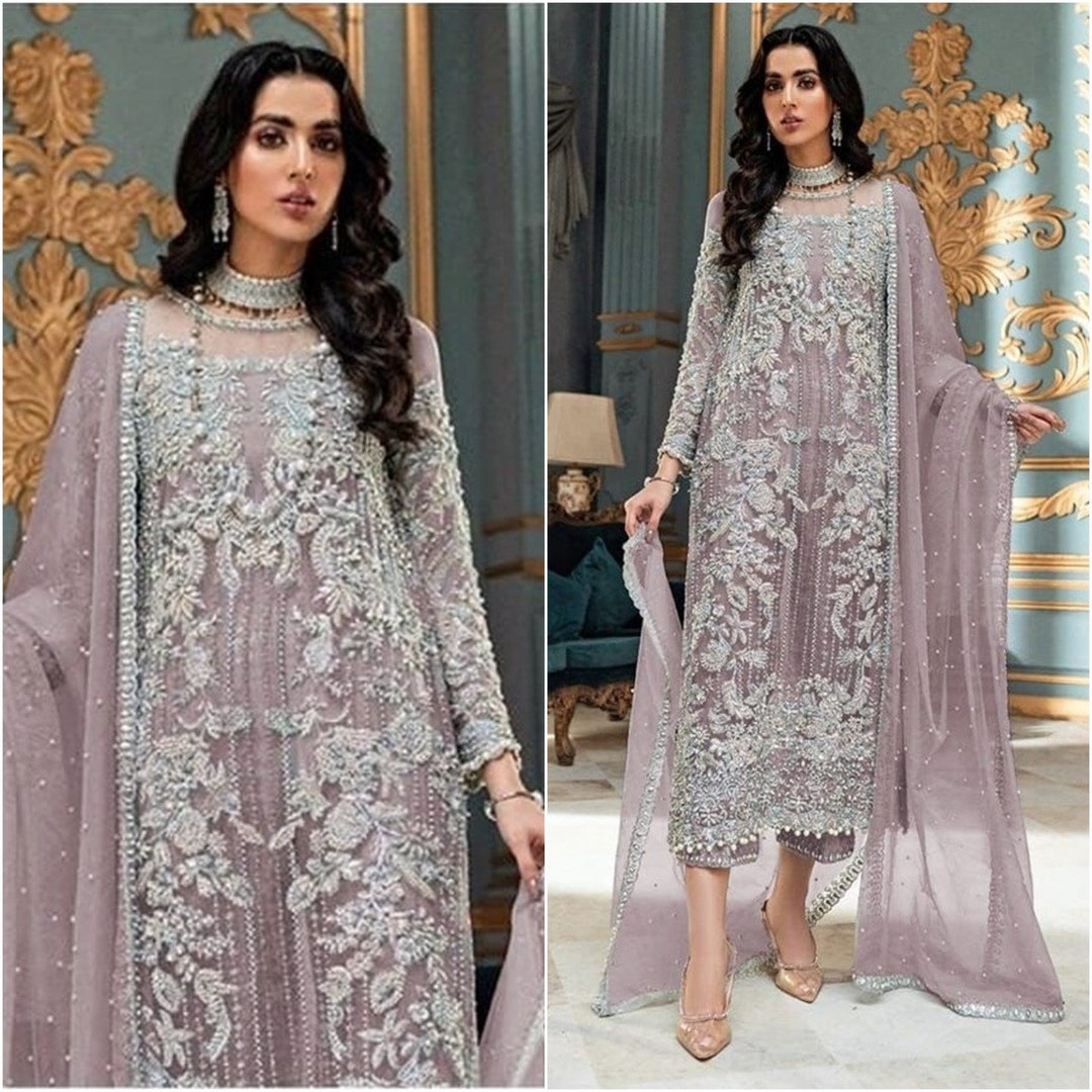 Latest Pakistani Wedding Guest Dresses Embroidery Clothes Indian Dress